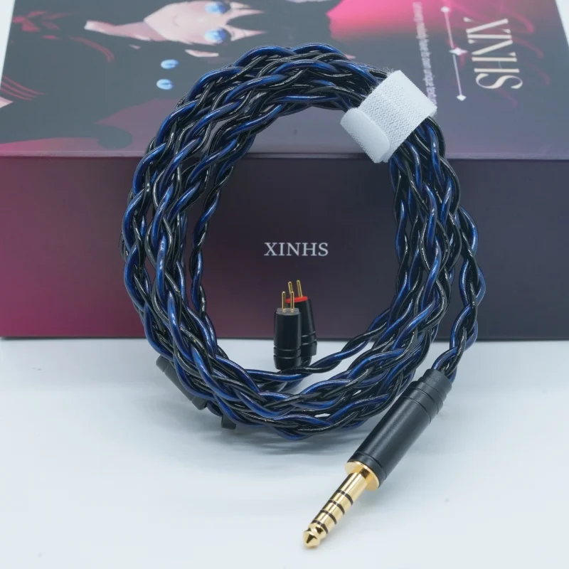 

XINHS M01 Single Crystal Copper Silver Plated HiFi Headphone Cable Five Element Audio Cable for Enhanced Sound Quality