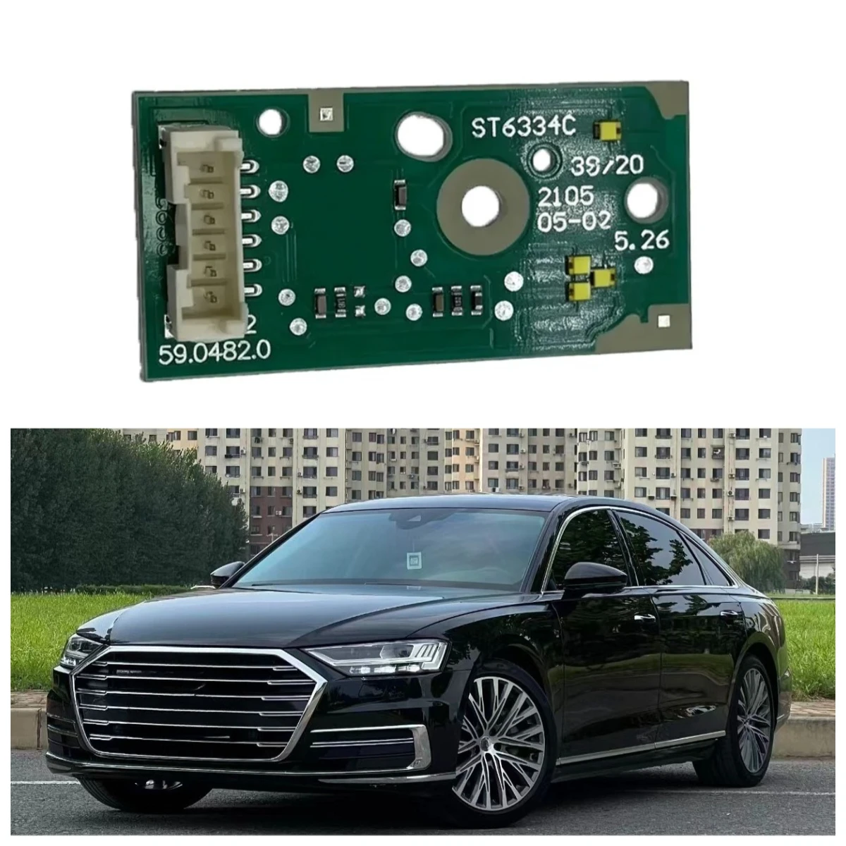 

White LED Chip DRL Module For Audi A8 D5 2018-2021 Low Version Headlight Ballast Chip Circuit Board Light Source Replacement