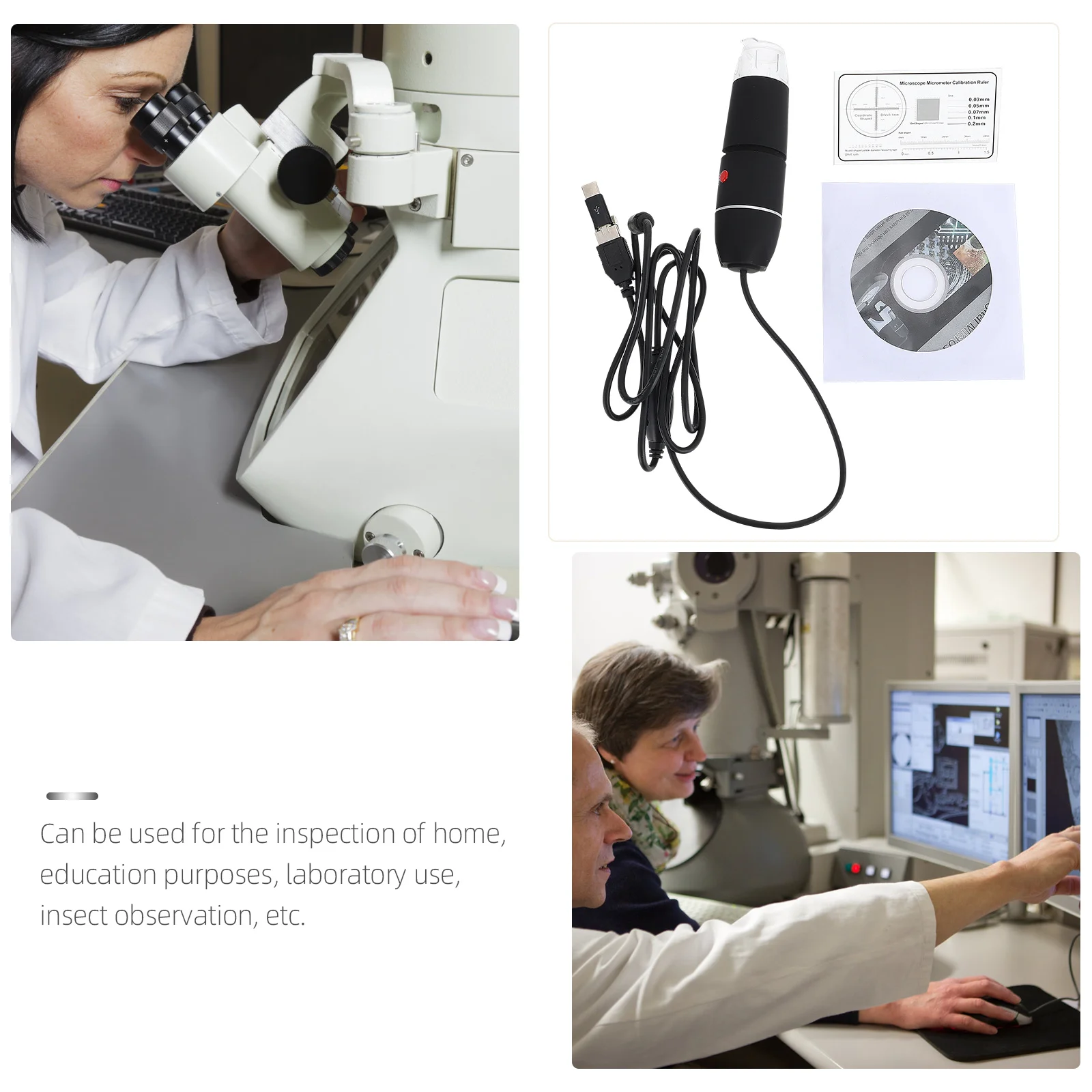 

Handheld Digital Microscope High-Definition USB Electronic Magnifying Observation Tool for Home Laboratory School Science