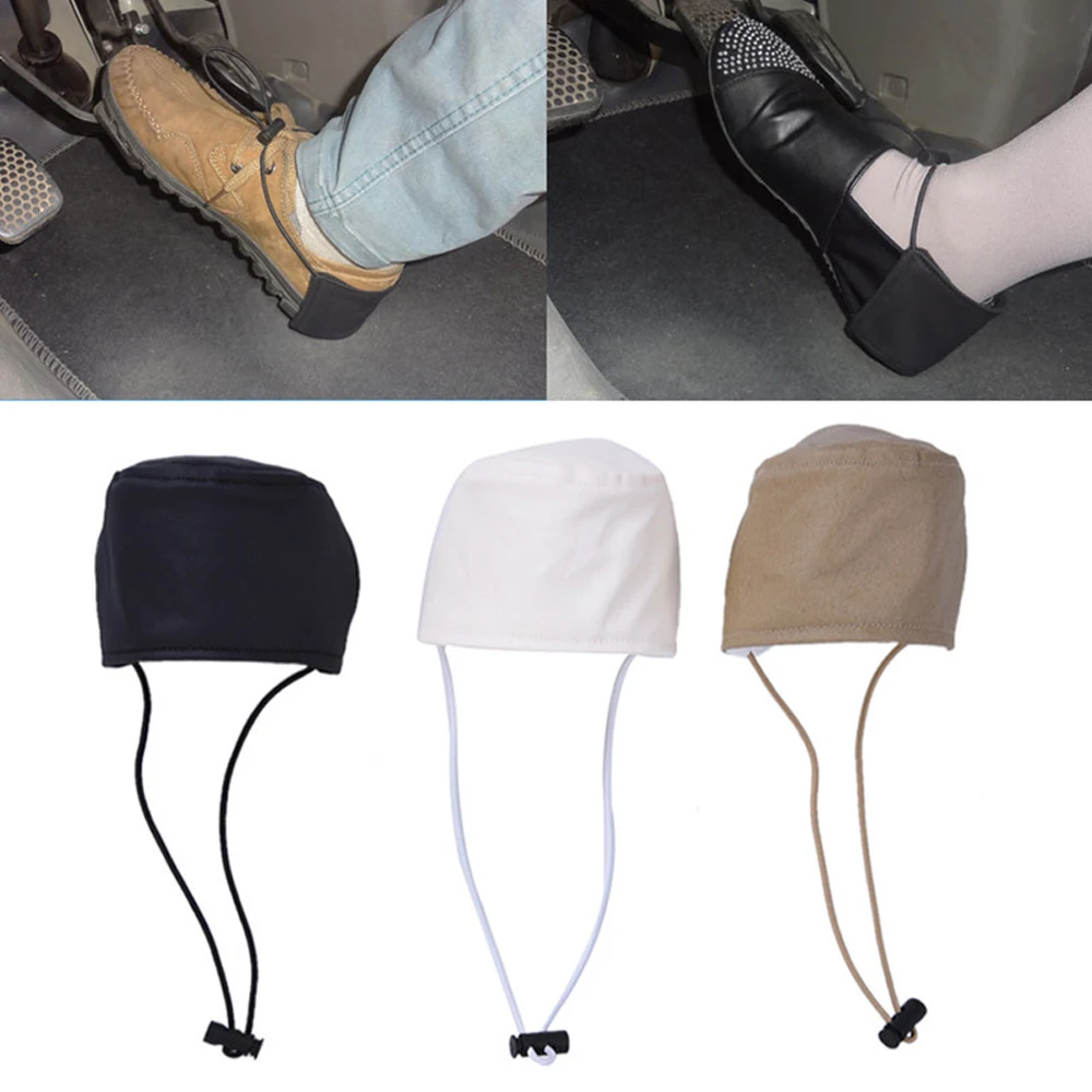 

1Pc Fashion Styling Fabric Car Driving Prevent Wear Shoes Heel Protection Cover Universal Car Driving Prevent Accessories