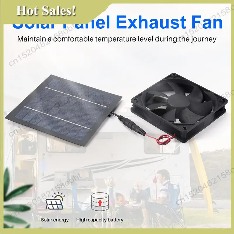 

-PQWN 20W 12V Solar Panel Exhaust Fan Air Extractor Mini Ventilator Solar Panel Powered Fan For Dog Chicken House Greenhouse