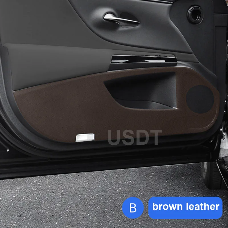 

For Lexus ES 2024 2023 2022 2021 2020 2018 Leather Carbon Fiber Sticker Door Anti Kick Cover Protection Mat Door Sill Sticker