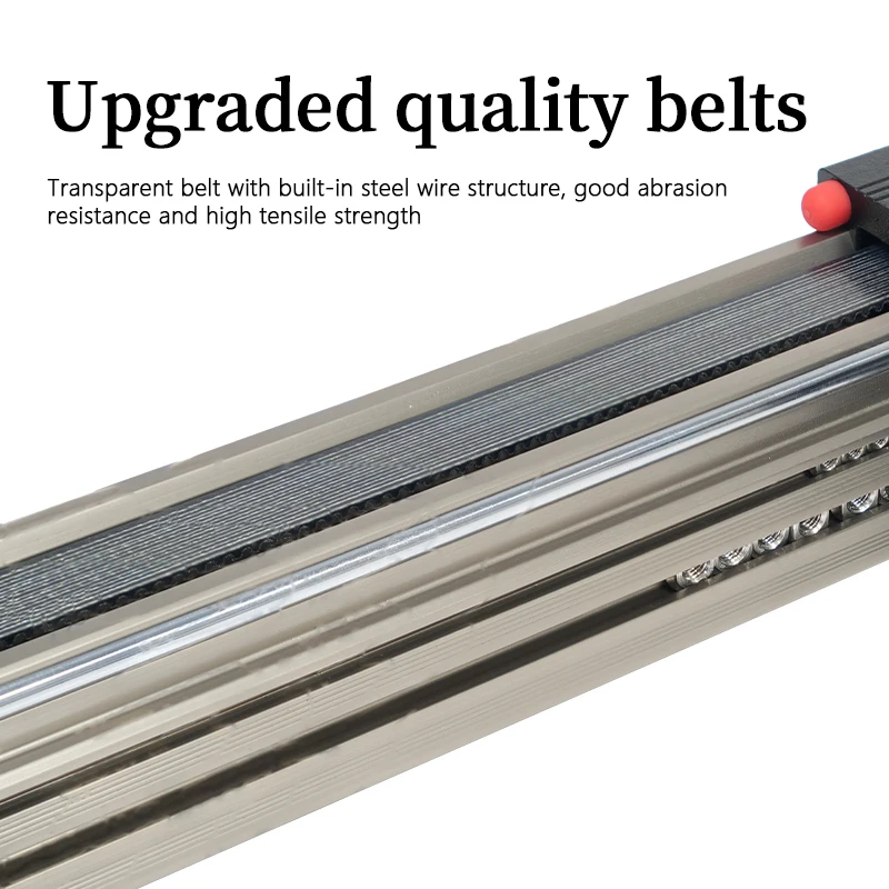Moduł precyzyjnego pozycjonowania z prowadnicą paskową QRXQ RXP40 Nema17, montaż boczny, wysoka prędkość, skok 100mm-6000mm, napęd paskowy, prowadnica liniowa.