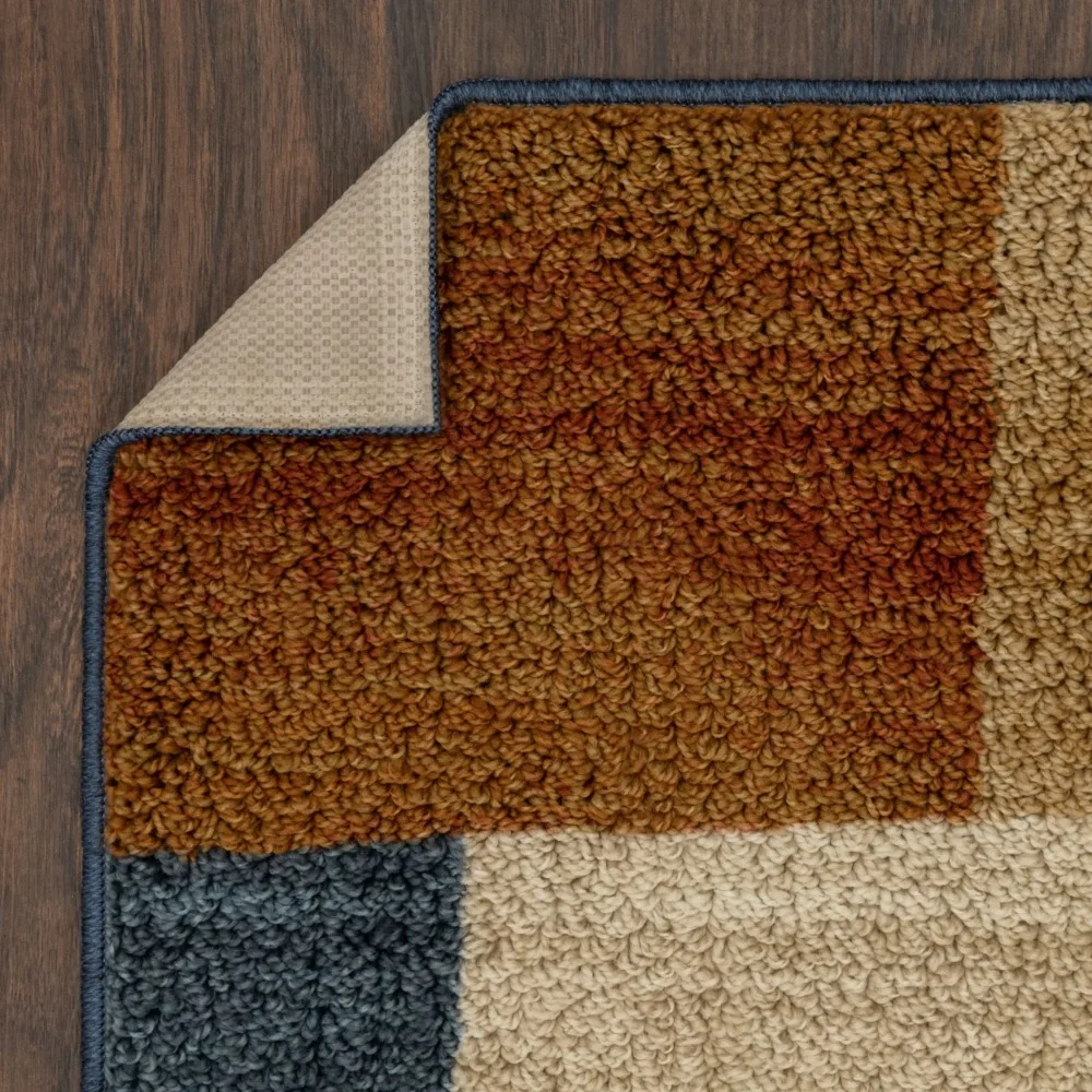 Geometric Warm Blocks Multicolor Indoor Area Rug, 5' x 7'