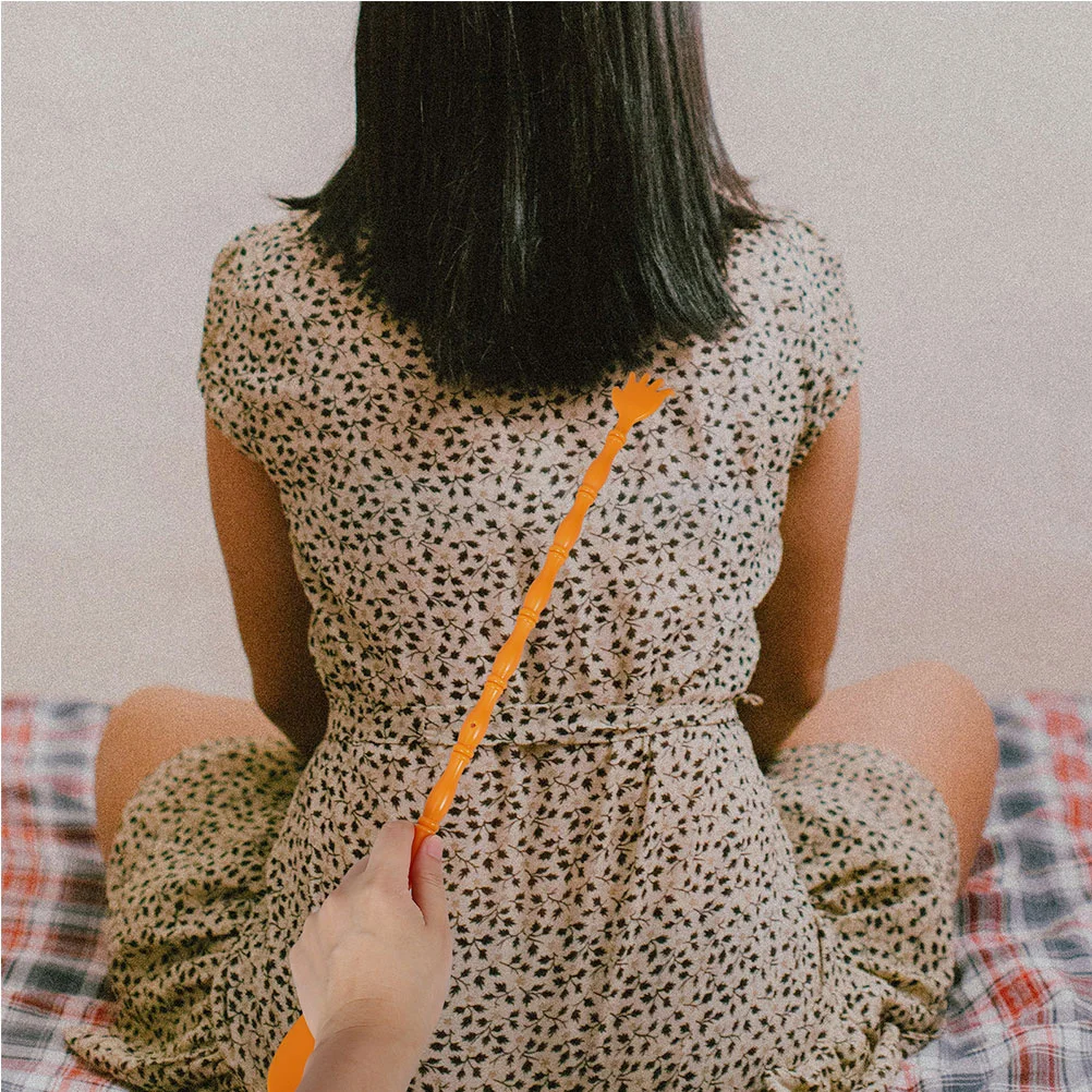 2 pezzi grattaschiena lungo calzascarpe in plastica bifacciale multifunzionale manico lungo aiutante per scarpe grattaschiena portatile