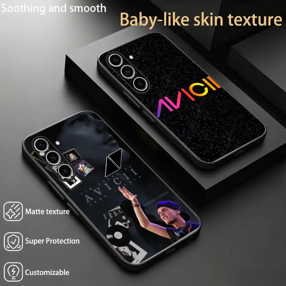Hot AVICII DJ cool pattern poster  Phone Case For Samsung Galaxy S26 S25 S24 S23 S22 S21 Plus Ultra Fold A Soft Black