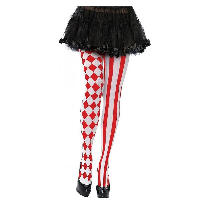Primavera Autunno Lady Magician Cosplay Collant a righe Stripe Stocks Calze collant alte elastiche Donna Festa di Pasqua Calzino da clown