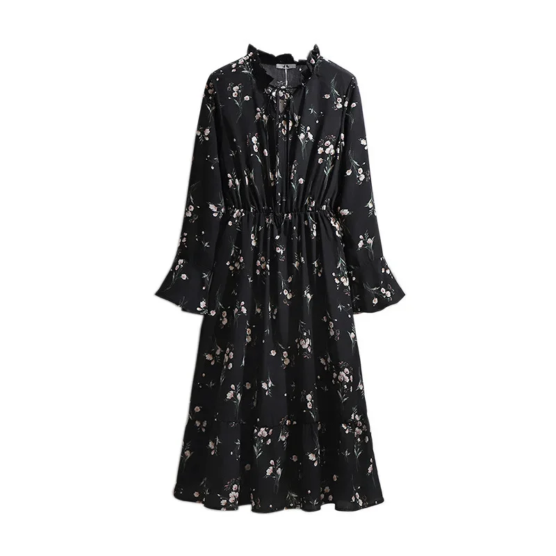 Big Size Women Clothing Fashion Female Loose and Show Slim Floral Printed Dress 2023 Spring New Large Size Chiffon Dresses 6XL