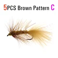 5PCS Brown C