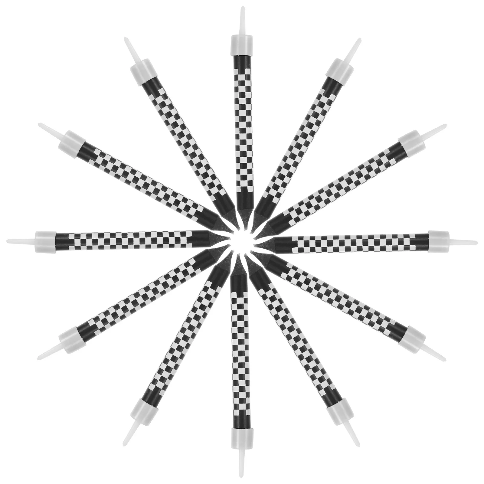 

12Pcs Birthday Candles Plaid Pattern Cake Toppers Decorative Candles for Birthday Shower Wedding Wedding Cake