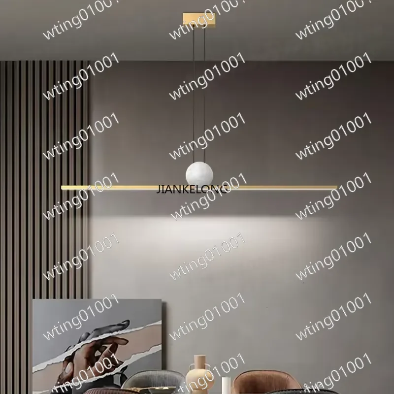 Sleek Linear LED Pendant for Nordic Modern Interiors Ideal Hanging Lamp for Kitchen Island Dining Room Minimalist Ceiling