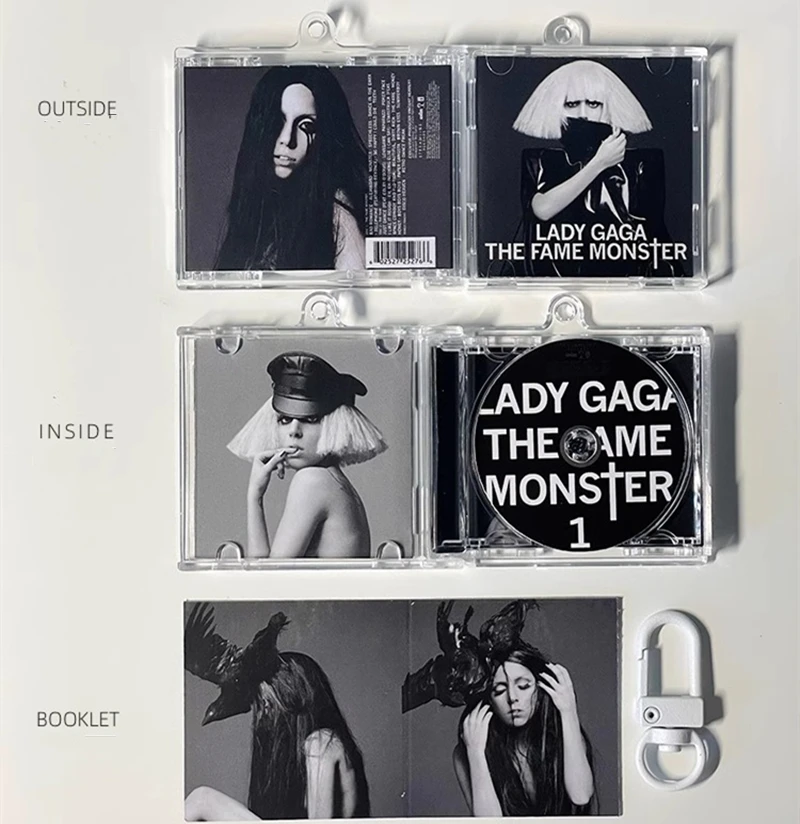 Lady Gaga Chromatica MINI Music CD Play Songs ARTPOP Album Joanne Key ring The Fame Cosplay Necklace Acrylic Pendant Accessories