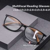 Progressive Multifocal Reading Glasses Men Women Square Frame Business Urltra-Light Far Sight Glasses Anti-blue Light Eyeglasses