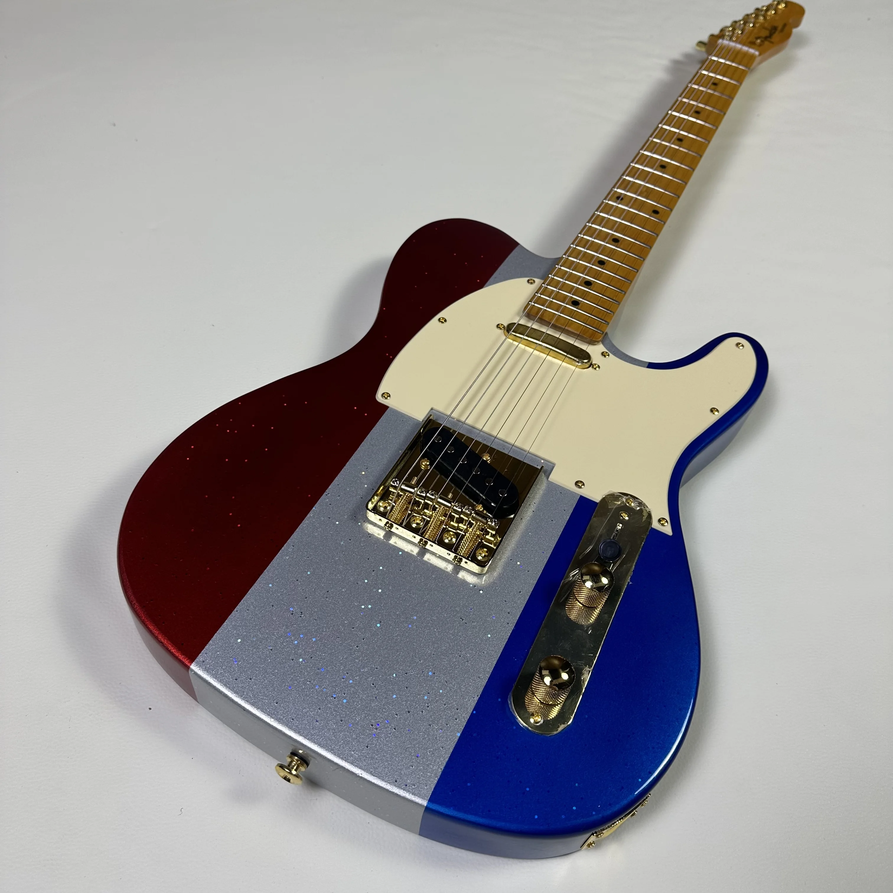 جيتار كهربائي Tele مع 3 ألوان فضي وردي كبير فلاش فضي متوفر في المخزون - شحن مجاني #2