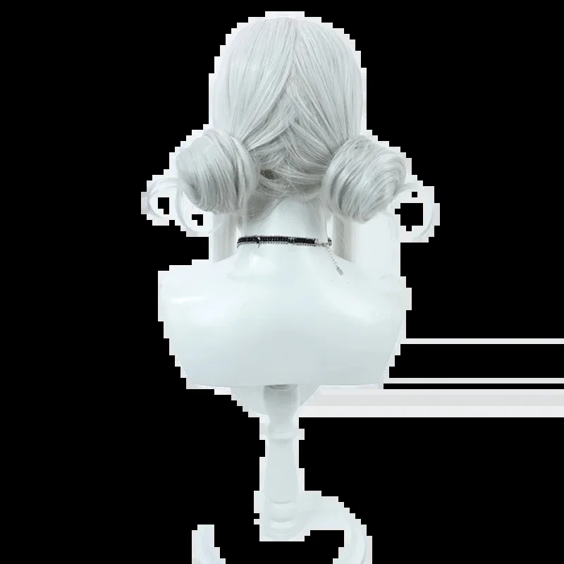 

Blanc Cosplay Wig Nikke Goddess of Victory Bunny Girl Cosplay Synthetic Wigs with Buns for Halloween Costume Party Role Play vff