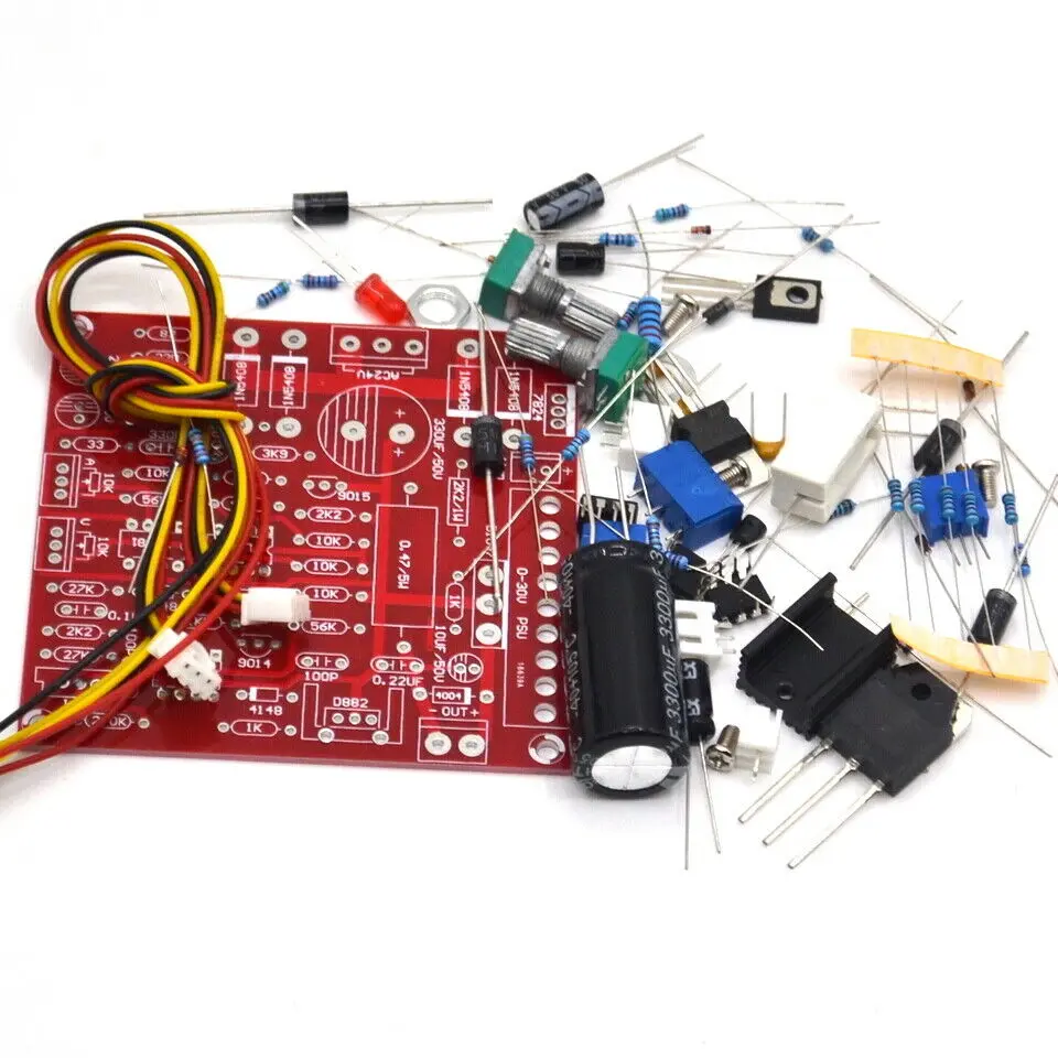 0-30V DIY 2Ma-3A Adjustable DC Power Supply Short-Circuit Current Limit Protection Kit