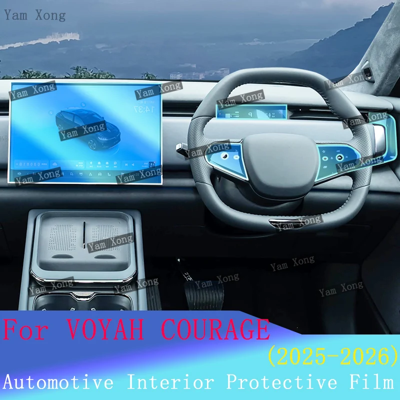 

Car interior Film Kit For VOYAH COURAGE Center Console Gear Protection Sticker Navigation screen Transparent Anti-scratch Films
