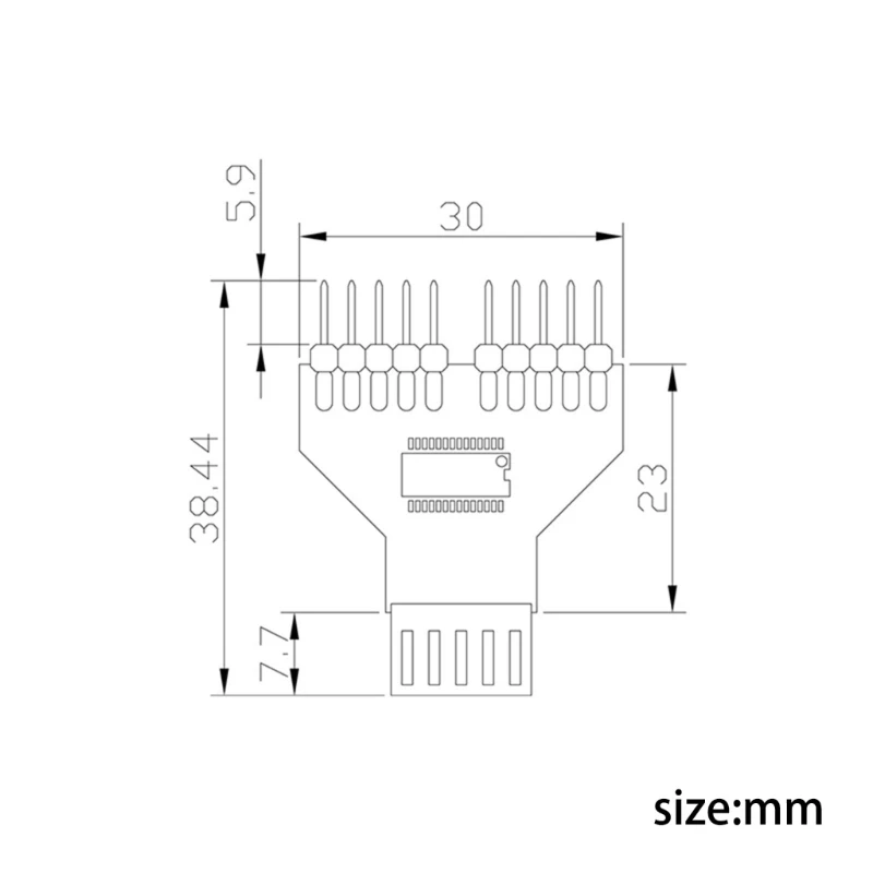 USB 2.0 9-pins splitter Moederbord USB 9-pins header 1 tot 2 verlengadapter 9-pins USB HUB USB2.0-connectoren voor RGB-lamp