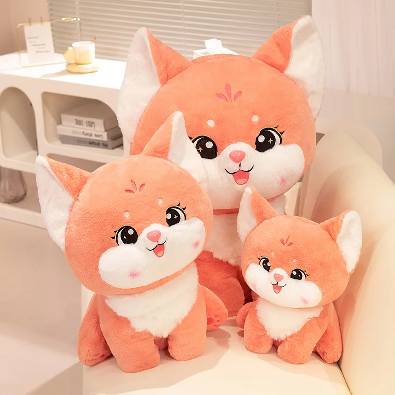 

35-50cm Kawaii Orange Fox Plush Toys Cartoon Soft Stuffed Animals Cute Fluffly Foxes Dolls Throw Pillow for Girls Birthday Gifts