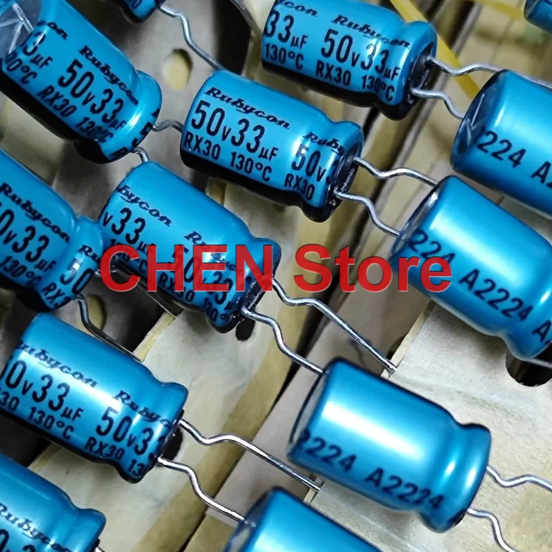 

10PCS/50PCS original Rubycon RX30 50V33UF 8X12MM 130C electrolytic capacitor 33UF 50V free shipping