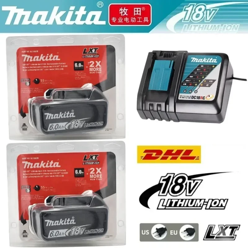 

100% original Makita 6.0Ah 18V Rechargeable Battery for Makita 18V BL1830 BL1830B BL1840 BL1840B BL1850 BL1850B Power Tools