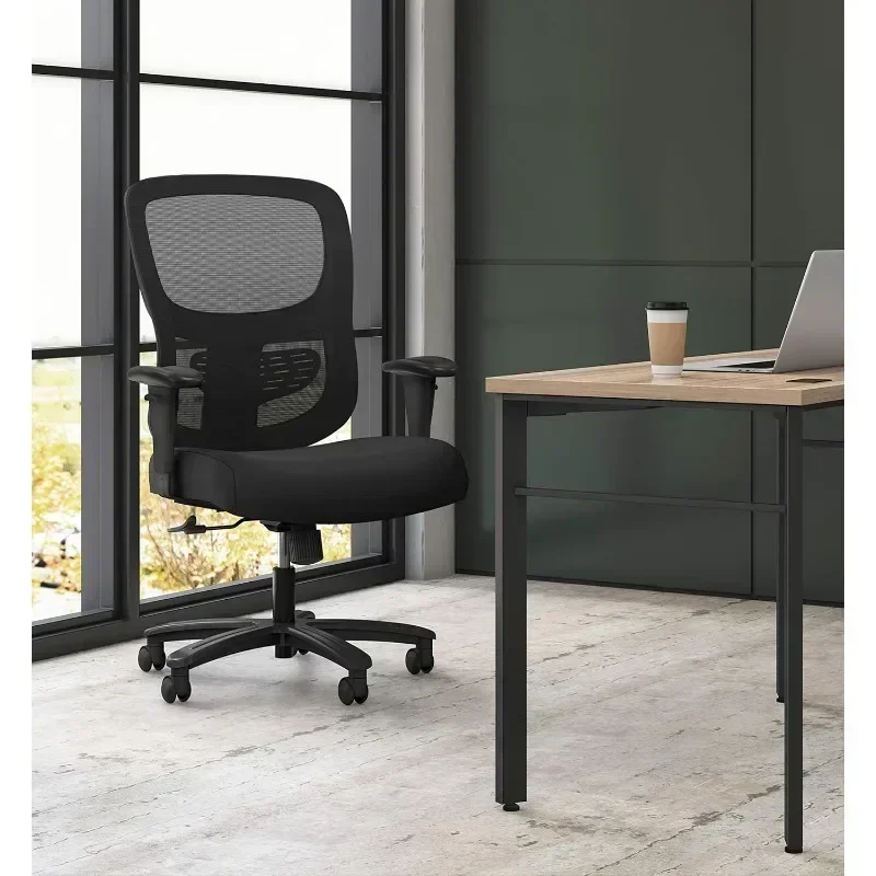 Big and Tall Office Chair Mesh Back Ergonomic Computer Desk Chair Heavy Duty 400 lb Max-Adjustable Arms,Lumbar Support