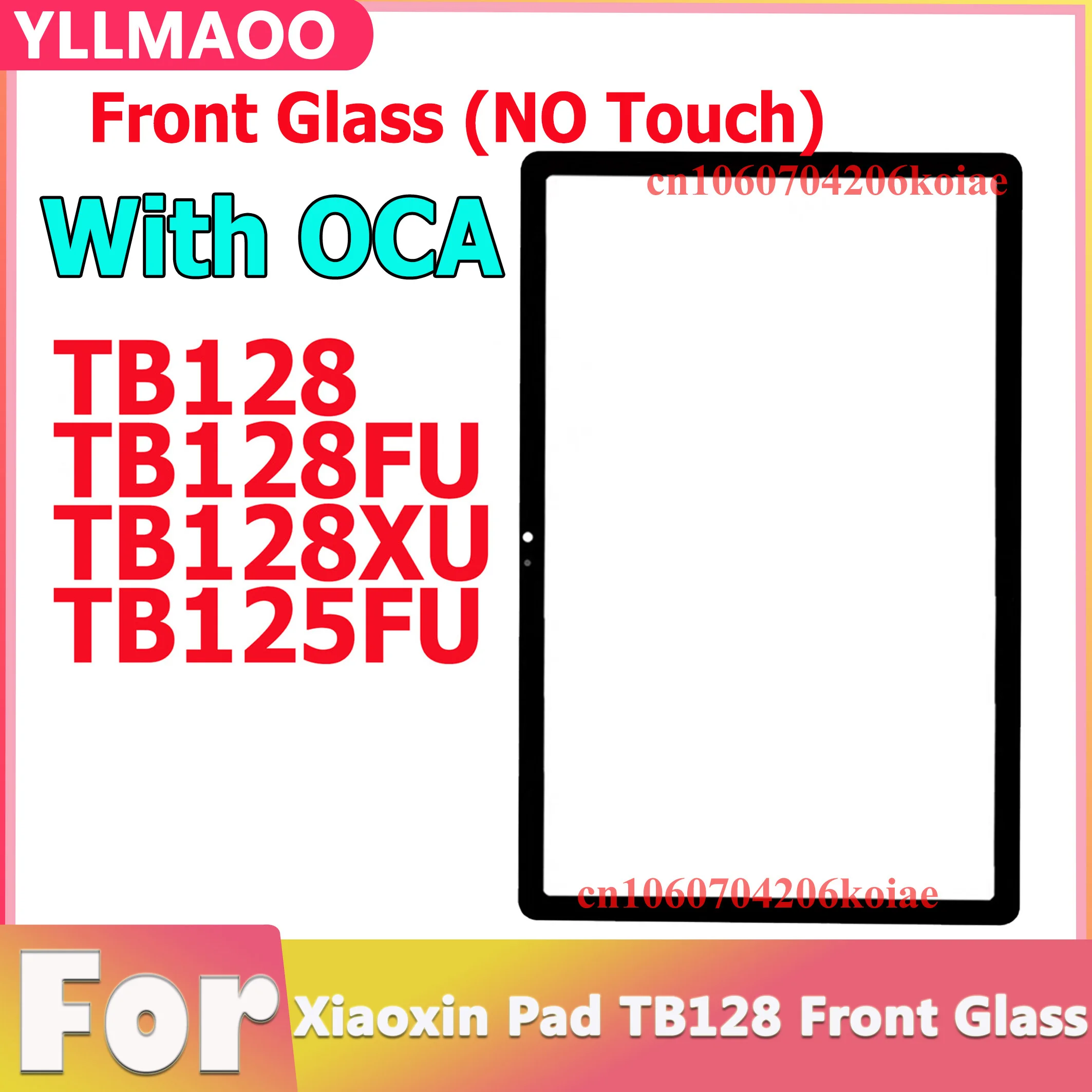 10.6'' New +OCA  For Lenovo Tab M10 Plus 3rd Gen TB128 FU TB128XU TB125FU Touch Screen Front Glass Cover Panel