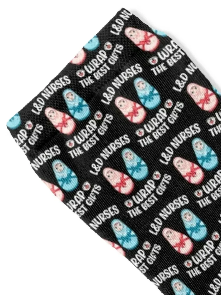 L_amp_D Nurses Wrap The Best Gifts Labor And Delivery Nurse Socks kids Wholesale Socks Girl Men's