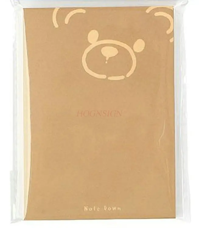 

1book Kraft paper notebook with retro, simple, cute little animal illustrations, hand account, notebook base, no sticky comments