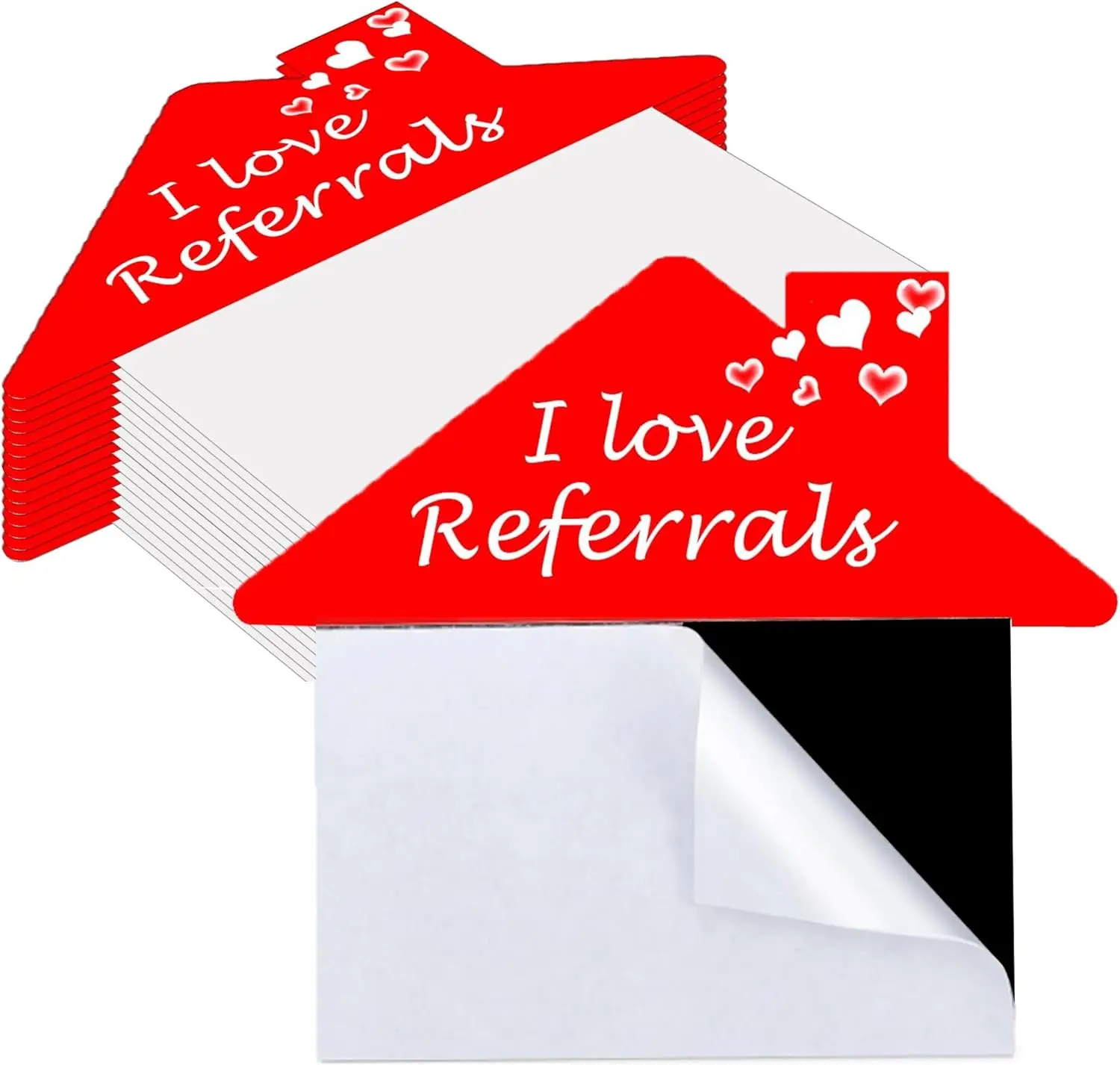 Real Estate Marketing Business Card Magnets 10 Pcs House Shaped I Love Referrals Card