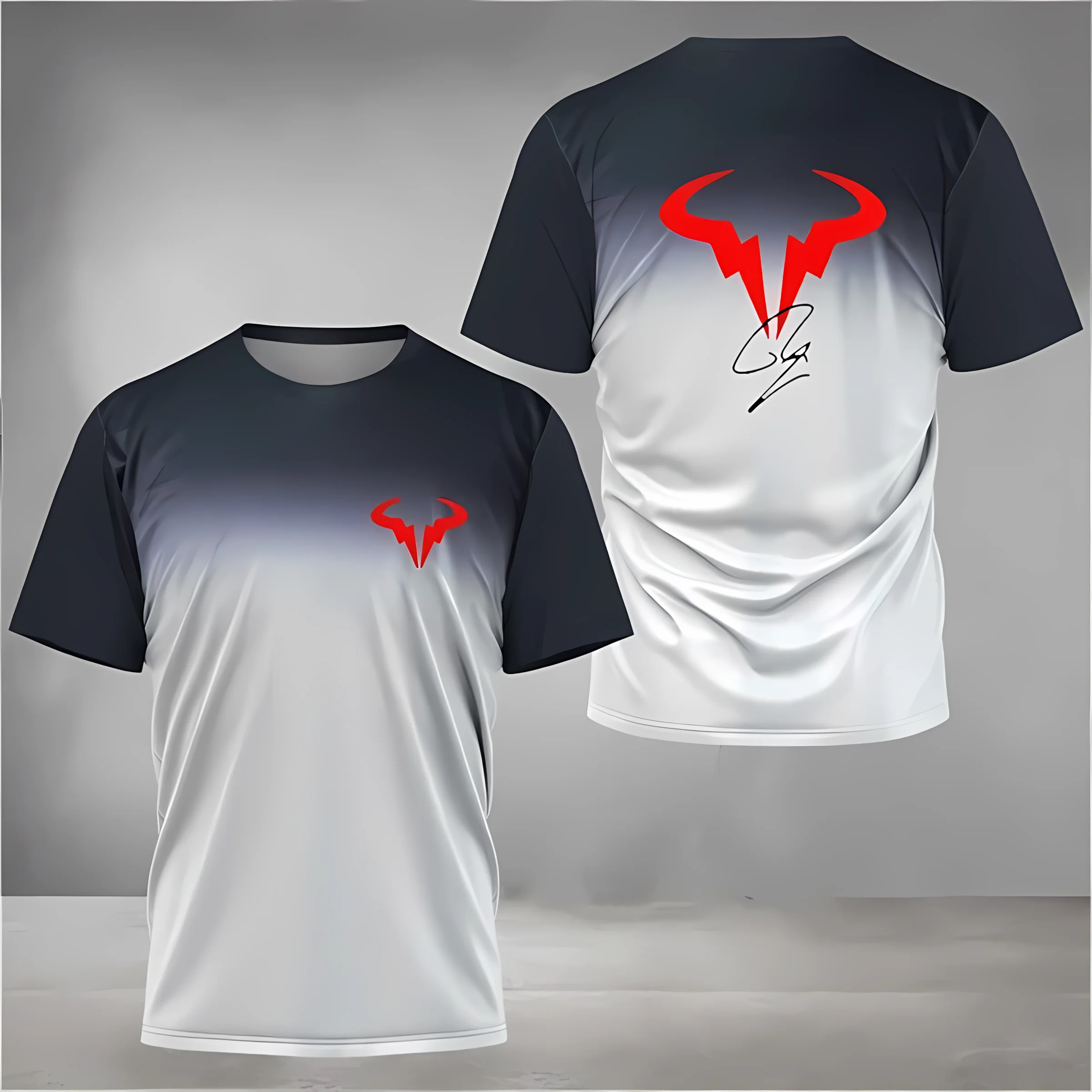 

Summer 2025 plate-style quick-drying men's badminton wear 3D printed moisture-wicking T-shirt with short sleeves