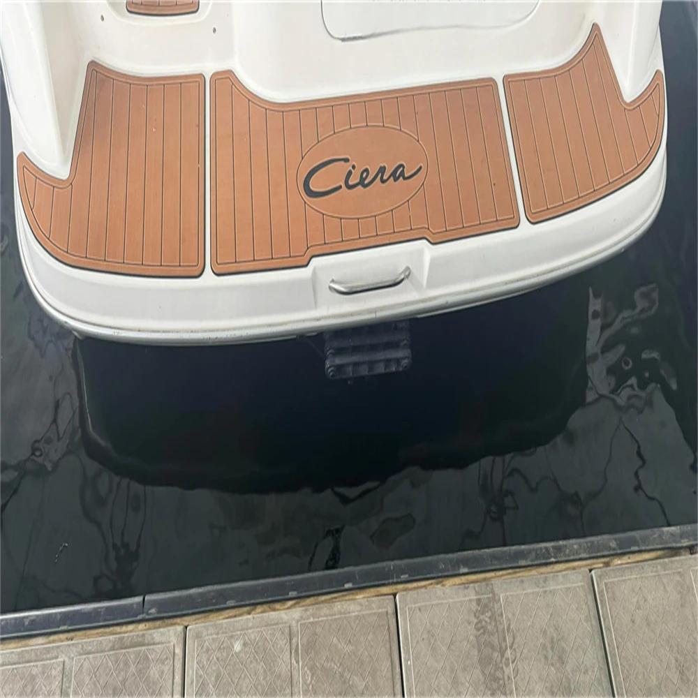 

2004 Bayliner 305 Ciera Swim Платформа Кокпита Коврик для лодки из пены EVA из тикового дерева Напольный коврик SeaDek Gatorstep Style Самоклеящийся V374 K9H2
