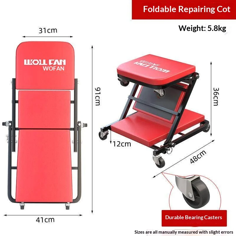 

Low Profile Heavy Duty Padded Mechanic Car Creeper Roll Board Steel Frame Swivel Casters Portable Adjustable Headrest Car Repair