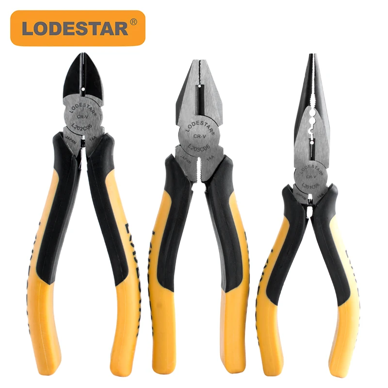 LODESTAR Multifunctional Universal Diagonal Plier Flat Nose Plier Hardware Tools Universal Wire Cutters Electrician Wire Plier