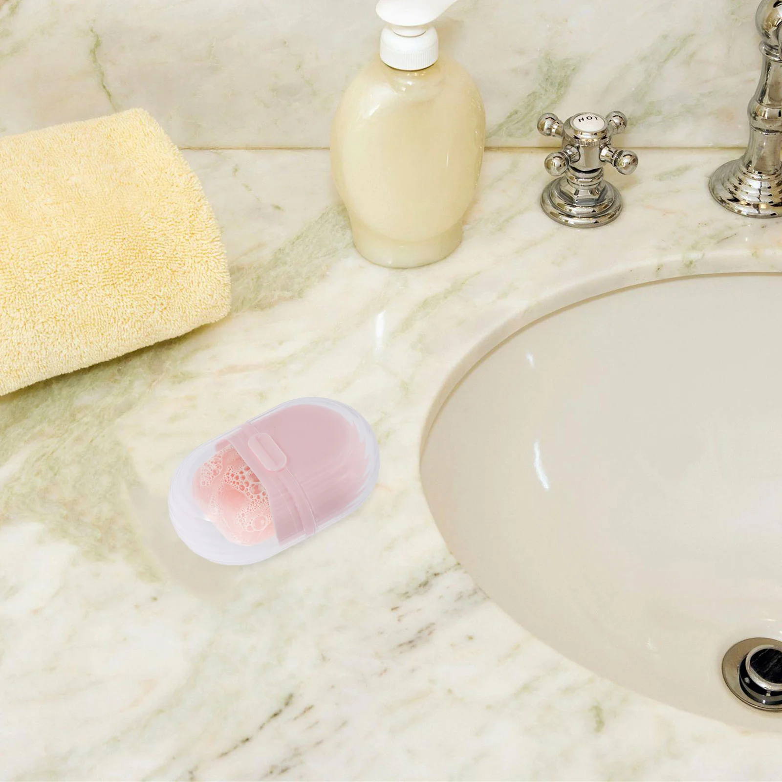 

COSMEVIVI Travel Soap Box Holder Portable Bathroom Soap Dish for Bar Soap Shower Sponge Storage ABS