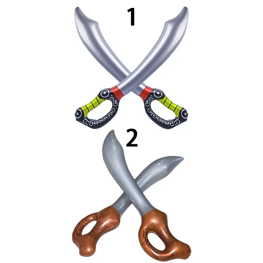 Espada inflable para exteriores, espada pirata hinchable para regalo, 2 piezas