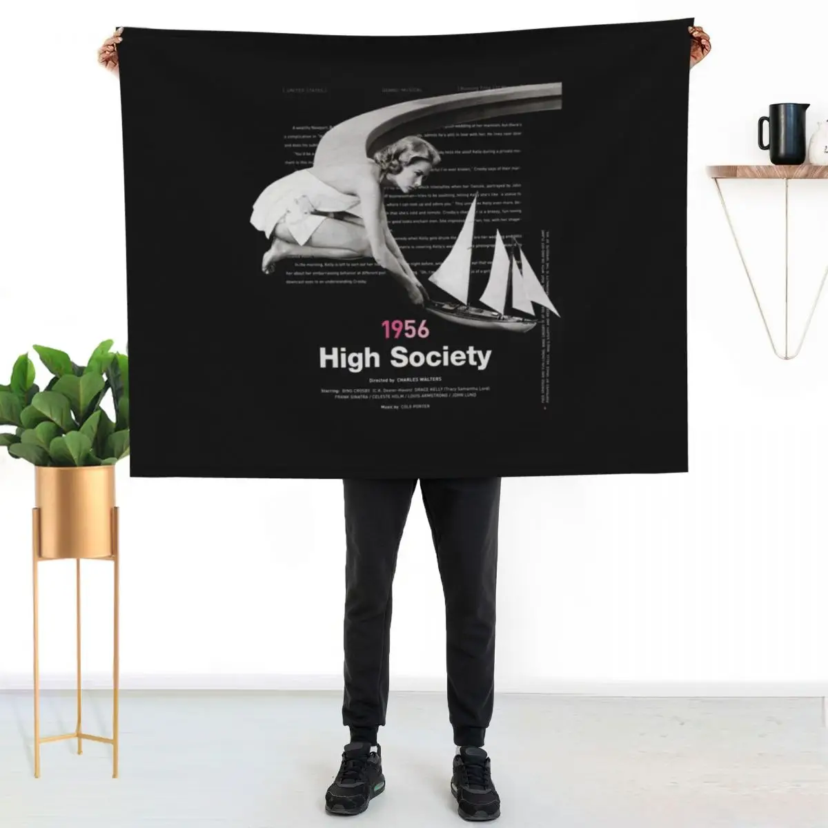 High Society Throw Blanket Retros Plush cosplay anime Picnic Blankets For Bed warm for winter Blankets