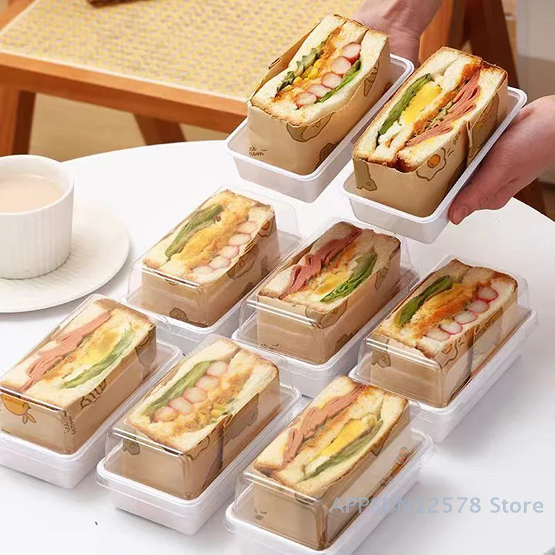10/50Pc Sandwich Cake Box Baked Goods Box Cupcake Container Tiramisu Packaging Box Suitable For Weddings And Birthdays