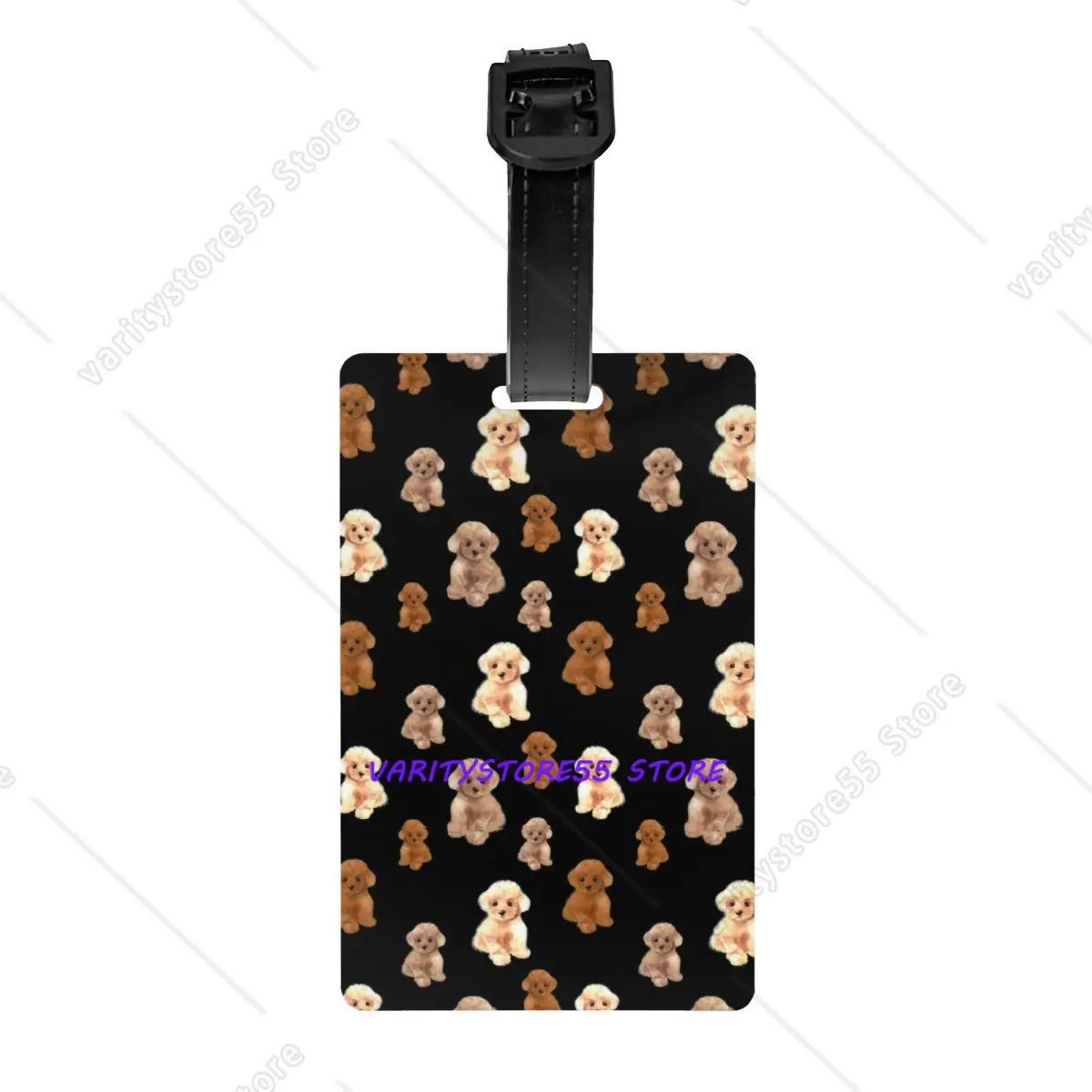 

Бирка для багажа с изображением собаки породы той-пудель, для любителей животных, идентификационная этикетка для чемодана/сумки