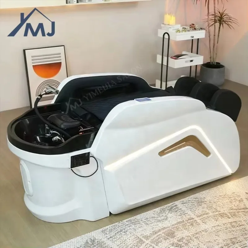 Shampoo Hair Salon Washing Chair Japanese Electric Waterfall Head Spa Bed With Massage