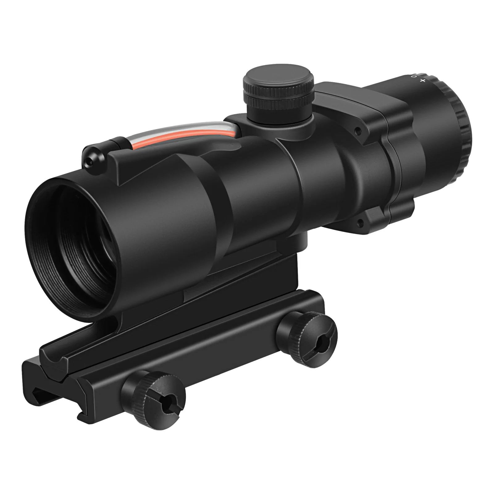 Tactical 3x32 Scope with Quick-Change Fiber Optics (Red/Green/Yellow) for Picatinny Rail, Built for Real Firearms