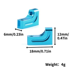 Supporto per staffa fissa Servo per montaggio Servo in metallo 2 pezzi per Tamiya TT02 XV01 TB03 TT-02 XV-01 TB-03 1/10 parti di aggiornamento per auto RC