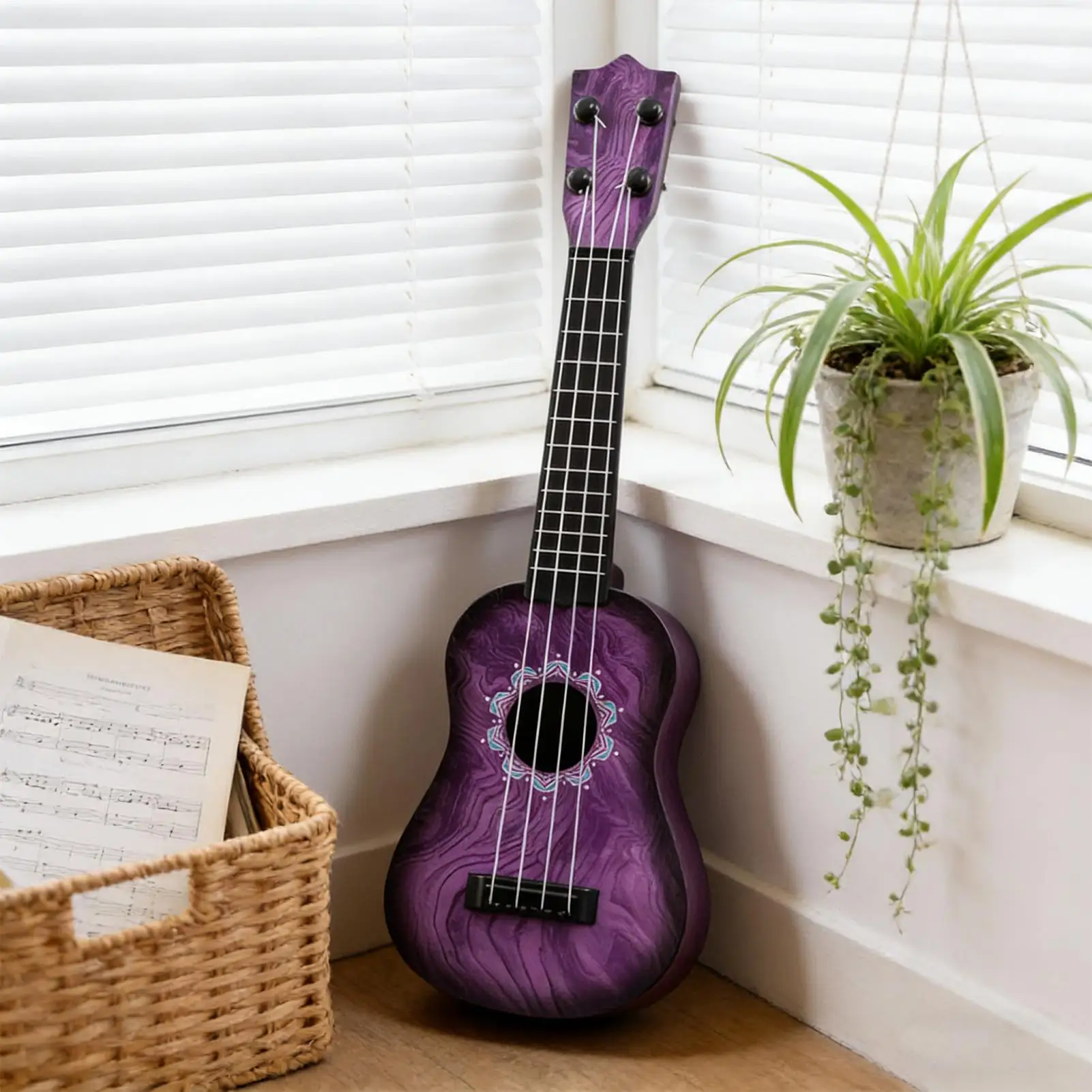 Kids Ukulele 4-string Musical Toy Instruments Children Educational Ukulele For Kindergarten Classroom Party Playroom Travel