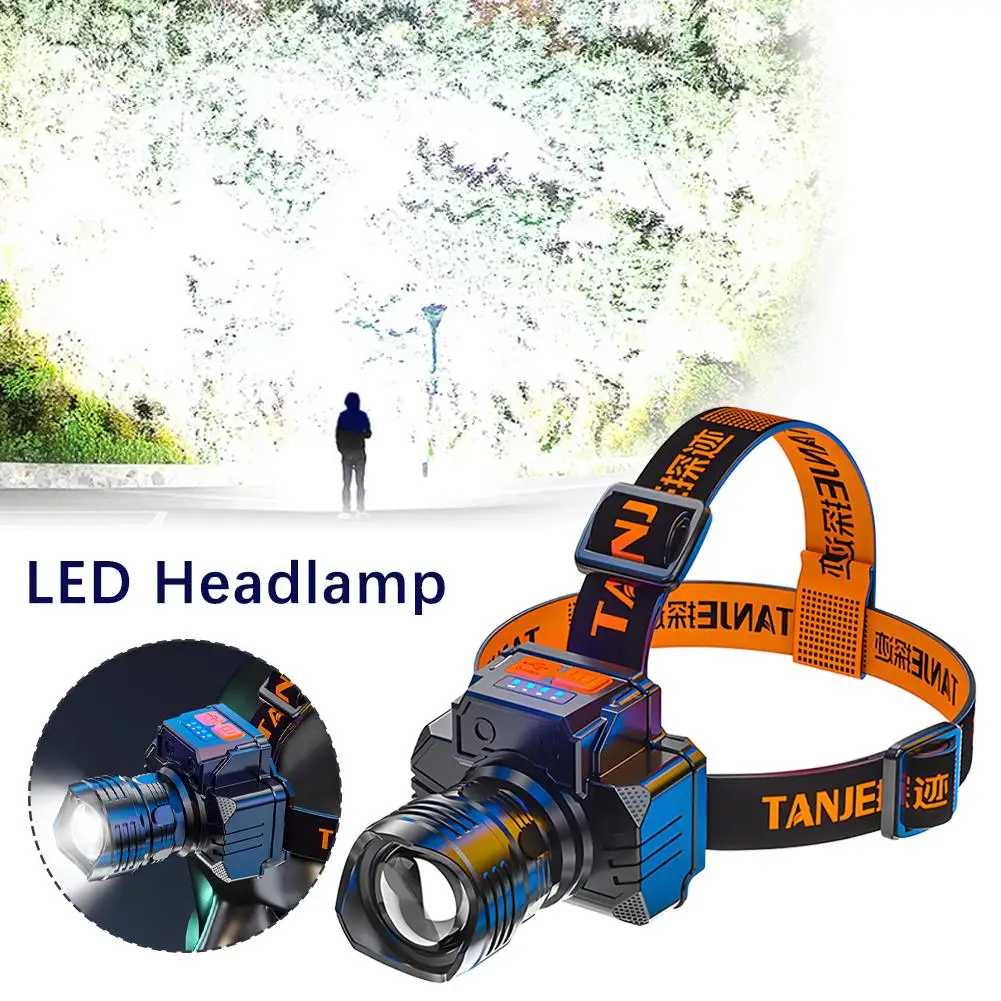 Powerful Protable LED Headlamp Rechargeable Headlight Outdoor Waterproof Work Head Lamp High Light Head Torch