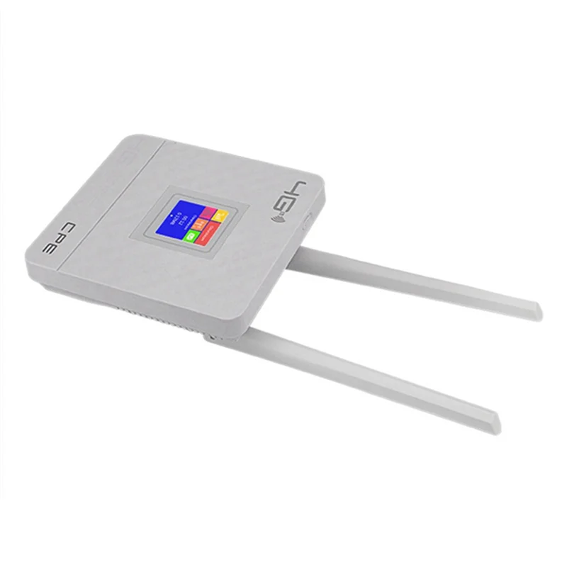 FULL-4X CPE903 LTE บ้าน 3G 4G 2 เสาอากาศภายนอกโมเด็ม WiFi CPE Wireless Router พร้อมพอร์ต RJ45 และซิมการ์ดสล็อต US Plug