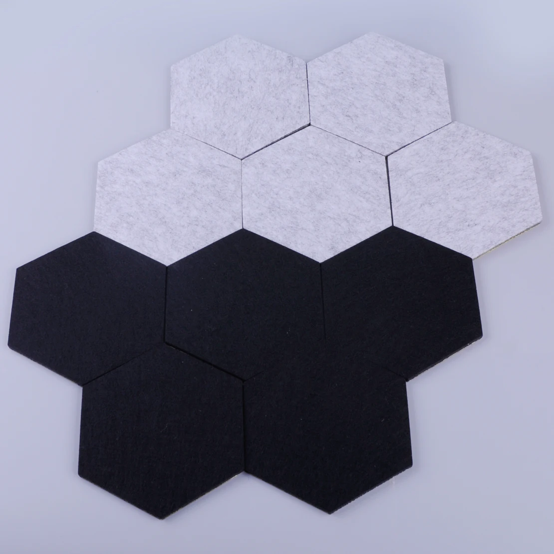 LETAOSK 5pcs Hexagon Felt Wall Sticker Board Decorative Mural Ornament Multipurpose Creative Sheet Panels Home Living Kids Room