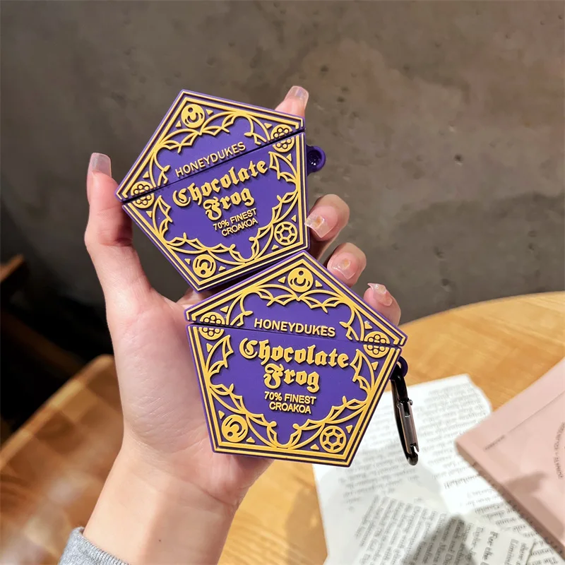 Magic Chocolate Frog Case for AirPods Pro2 Airpod Pro 1 2 3 Bluetooth Earbuds Charging Box Protective Earphone Case Cover