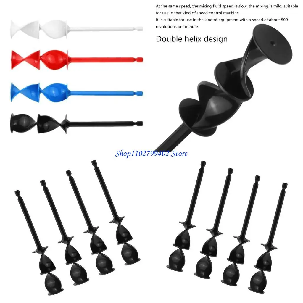 547F 4Pcs Epoxy Mixers Helixs Paint Mixers Drill Attachment Resins Mixers Drill