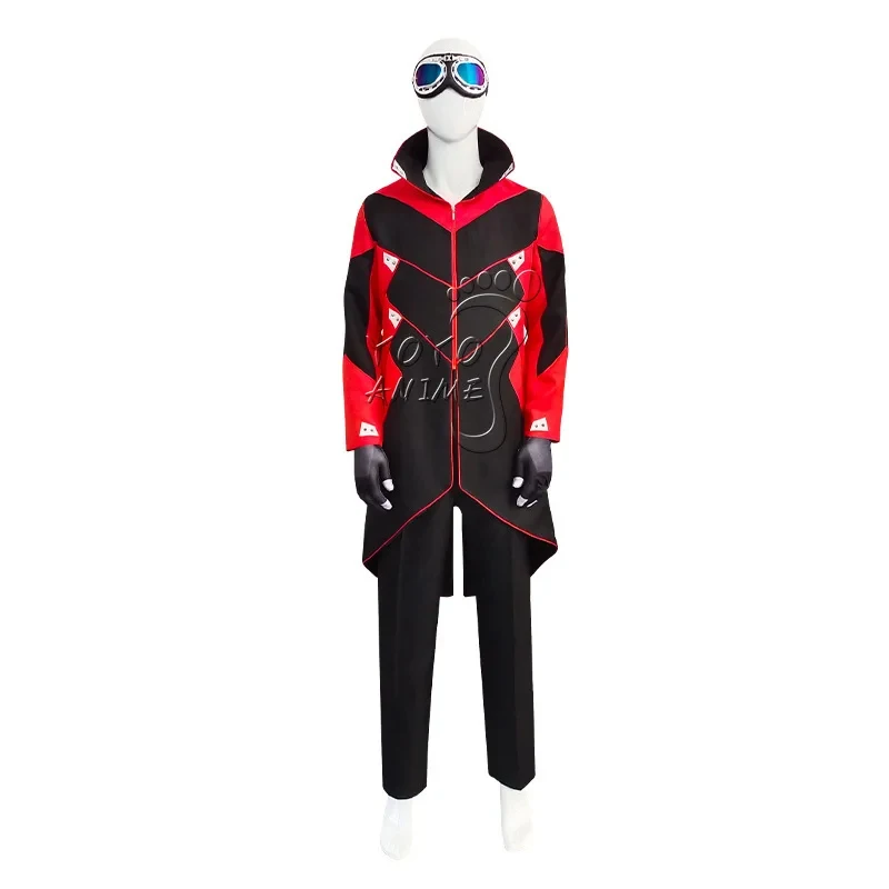 

Anime Hedgehog 2 Dr Eggman Cosplay Jacket Pants Costume Men's Ivo Robotnik Trench Uniform Glasses Gloves Party Clothes FD1;6