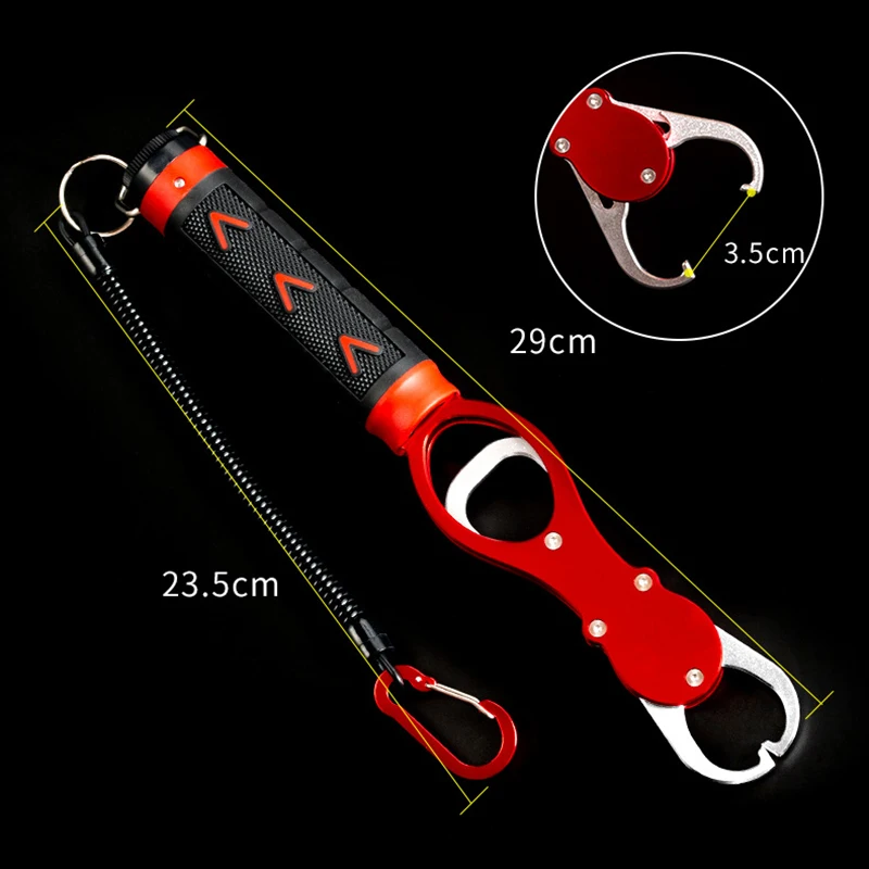 Imagem -04 - Alumínio Alloy Fish Grip Fishing Scale Pesando com Corda de Retenção Ferramentas Outdoor Lure 15kg